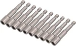 10PCS Magnetic Nut Setter Driver Drill Bit 1/4" Hex Shank To Socket. Fixed Price $15.28.