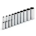 Powerbuilt 10 Piece 1/4 Inch Drive Metric 6 Point (pack Of 1), Silver. Fixed Price $22.04.