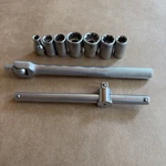 9 Pc. Snap On 1/4" Drive Breaker Bar Handle 7 Sockets - Usa. Fixed Price $49.99.