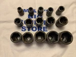 Mac Tools 1/2" Drive 6PT Sae Shallow Impact Socket Set 3/8" 1-1/4" SVP156BRPT. Fixed Price $190.40.