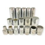 Armstrong 3/8 Drive Deep Standard 12PT Socket Set 1/4 To 7/8 In, 17 Pcs, Usa. Fixed Price $103.29.