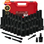 Amm 1/2" Drive Deep Impact Socket Set, 35-PIECE Sae 35PCS, Black. Fixed Price $98.99.