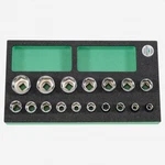 Heyco Metric 1/2" Drive 6-POINT Socket Set, 17 Pieces. Fixed Price $242.04.