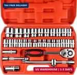 Eaceliy 32PCS Drive Impact Socket Set,metric, Deep With 3/8"F To 1/2"M Univ. Fixed Price $47.87.
