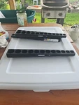 Kobalt 3/8-IN Drive Plastic Magnetic Shallow 12 Socket Storage 804151 New. Fixed Price $16.15.