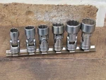 Snap On 206FUA Pc 12 Point Swivel Flex Universal Socket Set 7/16" 3/4" FU14-24. Fixed Price $89.98.