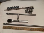 Craftsman 19 Pc 1/2" Drive/sockets + Ratchet 3" - 15" 17" Extension. Fixed Price $65.00.