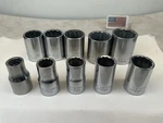 Craftsman 1/2 Drive SOCKETS,12PT Shallow 10PC 7/16"-1" Sae Usa L-509-G. Fixed Price $29.50.