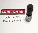 Craftsman 5/16" 1/4" Drive Hex Bit Socket Z-aj 42704 Free Usa Shipping. Fixed Price $9.96.