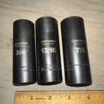 Craftsman 1/2" Drive Deep Impact Sockets Gk #16063, & 16061. Point. Fixed Price $32.50.