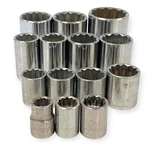 Allen 3/8 1/2 Drive 12 Point Socket Set To 1-1/4 Size, 14 Pcs, Made Usa. Fixed Price $48.41.