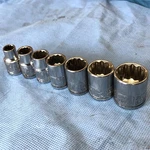 Pittsburgh Pro Sae Lot Of 7 Sockets 3/8 Drive Set 5/16 - 3/4 Complete. Fixed Price $11.99.