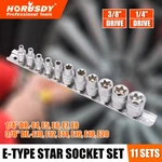 11 Pc Torx Star Bit External Female Socket Set Automotive Shop Tools With Rail. Fixed Price $12.99.