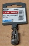 New Craftsman Max Axess Socket 1/4" Drive 6 Pt. 4.5MM 29254. Fixed Price $16.99.