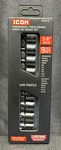 Icon 12TST-9 9PC Professional Triple Square Impact Bit Socket Set 3/8" Drive. Fixed Price $38.99.