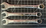 Kal Sae 3218 9/16", (2) 3216 1/2" Combination Wrenchs 12 Point Used Japan. Fixed Price $24.00.