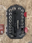 Husky 24-PIECE Sae/metric 3/8 In. Socket Set With Case (missing). Fixed Price $17.95.