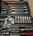 Metrinch Mechanics Tool Set Chrome Finish Hard Case Wrenches Sockets Ratchet. Fixed Price $333.99.