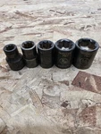 Husky Pro 5PC 3/8 Drive 1/4-1/2 Shallow Point Double Square Impact Set Used. Fixed Price $9.99.