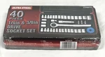 Ultra Steel 40 Piece 1/4 Inch & 3/8 Drive Socket Set UJ75041S New Sealed. Fixed Price $14.99.