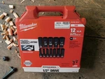 New Milwaukee 49-66-7011 12PC Shockwave 1/2"-DR. Sae Deep 6-PT Impact Socket Set. Fixed Price $69.95.