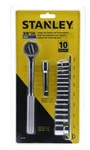 Stanley 86-218 10 Piece Socket Set With Clip Rail. Fixed Price $25.99.