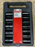 Nos 15886 Craftsman 12 Piece 1/2 Drive Point Deep Laser Sized Impact Sockets. Fixed Price $89.99.