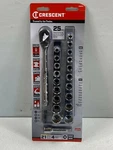 Crescent CSWS7C 25 Piece Socket Ratchet Wrench Set 3/8" Drive Sae And Metric. Fixed Price $28.95.