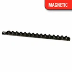 Ernst 8420M 18" Long 1/4" Dr. Magnetic Socket Organizer Rail W/ 15 Clips - Black. Fixed Price $18.95.