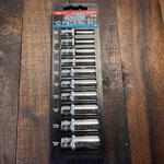 Power Torque 10 Piece 3/8 Inch Drive Deep Spline Socket Set. Fixed Price $19.99.