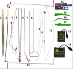 Car Tool Kit Roadside Emergency With Long Reach Grabber Air Wedge Bag Pump 19PCS. Fixed Price $39.95.