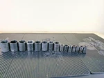 #AJ326 Snap-on 15PC 1/2" Drive Point Sae Shallow Thin Wall Impact Socket Set. Fixed Price $339.95.