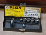 Klein Tools 7 Piece Socket Set 3/8" Drive #65504 Sae Extension, Metal Case Usa. Fixed Price $15.00.