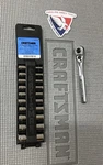 Nos Sears Craftsman 1/4" Dr Deep Sae Socket Set 6 Pt 34434 & 44807 Ratchet Usa. Fixed Price $79.99.