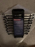 Westward 8 Piece Extra Long Ratcheting Combination Wrench Set Storage Rack 1LCC9. Fixed Price $80.00.