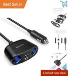 150W Car Cigarette Lighter Splitter Sockets Usb Fast Charging 26IN Cord. Fixed Price $25.98.