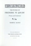 Temple Scott / Work Of Frederic Goudy Printer And Craftsman 1990. Fixed Price $45.00.