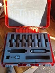Milwaukee 8PC Deep Socket Set CR-M0 1/2" 7/8" 3/8" 3/4" 5/8" 9/16" 11/16" 7/16". Fixed Price $80.00.
