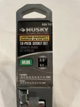 Husky 10-PIECE Socket Set 3/8 Metric 6 Point 10-19MM Used Good Condition. Fixed Price $8.88.