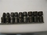 9 Pc Mac Tools Vup 1/2" Drive 6 Point Universal Sae Swivel Impact Socket Set. Fixed Price $125.00.