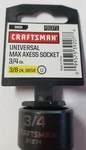 Craftsman Universal Max Axess 3/8" Drive 3/4" Socket 31371 New. Fixed Price $14.90.