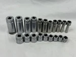 Snap-on 222SFFSM 3/8 Sae 20PC Socket Set 1/4-7/8 Flank Drive Deep & Shallow Read. Fixed Price $281.58.