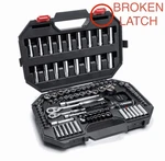 Husky Mechanics Tool Set (119-PIECE) Right Side Latch Missing. Fixed Price $79.95.