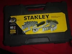 Stanley STMT82699 Mechanics Tool Set Chrome 60PC Rachet & Socket 1/4 3/8 Drive. Fixed Price $42.22.