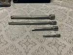 4 Socket Extension Bars. Heyco 1/2 250MM, Silverline 3/8 & 125MM +. Fixed Price $16.14.