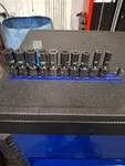 Matco 3/8 Drive Deep Metric Swivel Impact Socket Set, 10 Pc Pinless. Fixed Price $350.00.