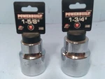 Powerbuilt (2) 3/4" Drive, 12 Point, Chrome Sockets, 5/8" 641765/&67. Fixed Price $12.95.