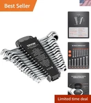 Vevor Combination Wrench Set 16-PIECE Metric 8 Mm To 24 With Organizer Rack. Fixed Price $65.95.