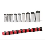 Wright Tool 300 3/8" Drive Deep 12-POINT Socket Set, 9-PIECES On Clip Rail. Fixed Price $123.46.