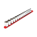 Tekton SHD92102 1/2" Drive 6-POINT Socket Set With Rail, 15-PIECE. Fixed Price $60.99.